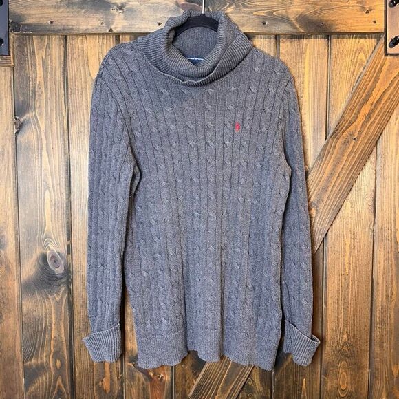Polo Ralph Lauren Sport Cable Knit Turtleneck Tunic Sweater - Picture 1 of 3